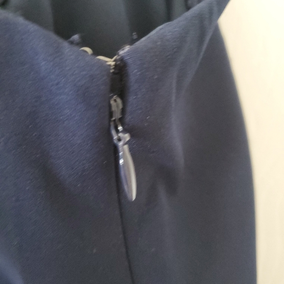 NEW Anthropologie Navy Blue One Shoulder Bow Gal Meets Glam Cocktail Dress 4 P - Picture 6 of 10